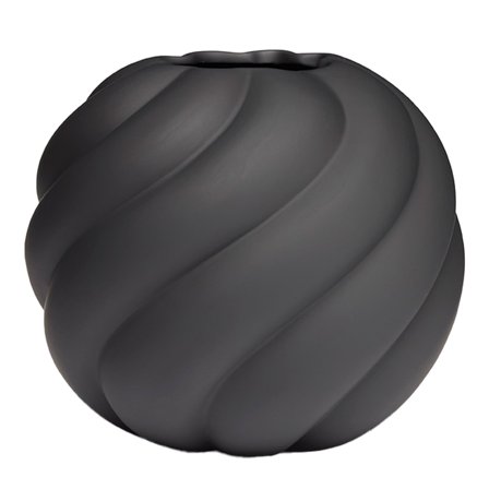 Cooee design Vase Twist Ball 12 cm, svart