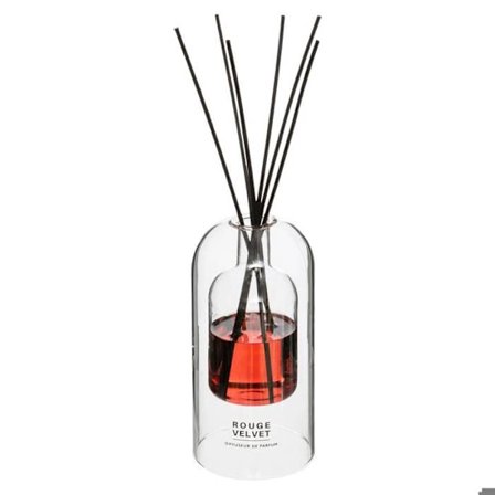 Diffuser af parfum Ilan 150ml rød glas velvet - Atmosphera indretningsdesigner