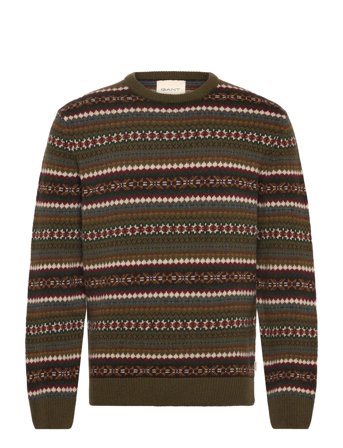 Fair Isle C-Neck Brown GANT