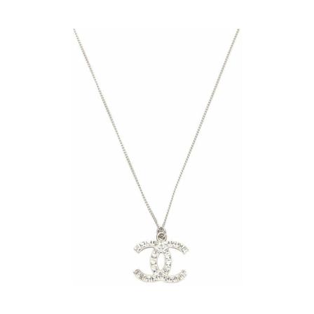 Chanel Vintage, Pre-owned Jewellery Grijs, Dames, Maat:ONE Size,Zilver