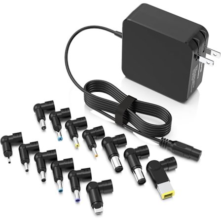 100W GaN Universell Laptop- og MacBook-lader – 13-i-1 Sammenleggbar Adapter med USB-C PD, Kompatibel med MacBook Pro/Air, HP, Dell, Lenovo, ASUS, Acer