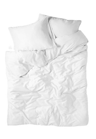 VIDE Enfärgat bäddset i bambu 220x210 cm Sängkläder Vit ONESIZE