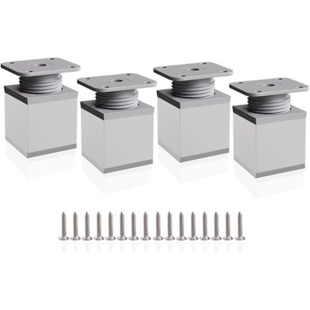 Justerbare møbelben, 4 stk skapben 50mm justerbar høyde 0-20mm aluminiumslegering bordben for skrivebord, sofa og DIY-møbler