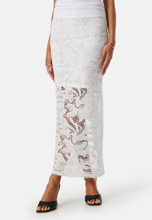 BUBBLEROOM Midi Lace Skirt Klær