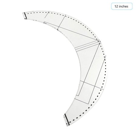 Bordsduk Flätad Twist Mall Återanvändbar gör-det-själv handgjorda sömnadslinjal Flerfunktionsverktyg för sömnadsmönster