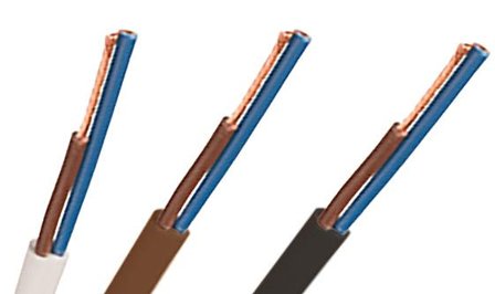 Nexans SKX Tilkoblingskabel 1 m, 2 x 0,75 mm² Svart, Stikkontakter & kabler