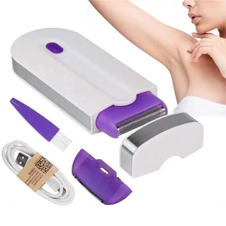 Smärtfri hårborttagning kit epilator USB uppladdningsbar kvinnor kropp ansikte ben bikini hand rakapparat hårborttagare