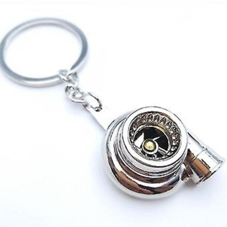Bil Metall Nyckelring Ljud Turbo Nyckel Glidlager Snurrande Modell Turbin Turbo Ring Nyckel Turboformad Hög Kvalitet