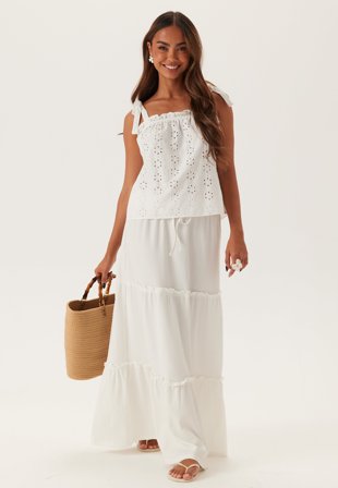 BUBBLEROOM-Flounce Maxi Skirt-XL