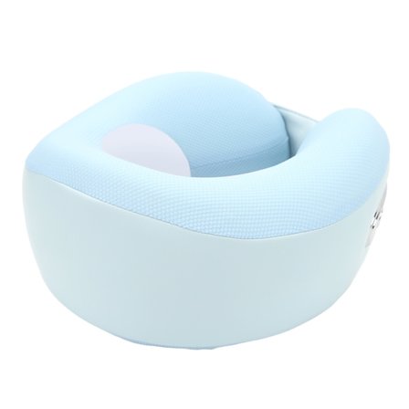 Reisepute med minneskum og nakkemassasje, 4 moduser, varmekompress, trådløs, U-formet, stemmestyrt nakkestøtte