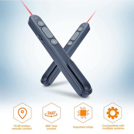2.4G trådlös presentatör fjärrkontroll flip penna presentationsklickare för PowerPiont möte undervisning tal batteridriven