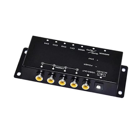 Bil 4-kanals körinspelningsomkopplare Kontroll Bilkameror IR-kontroll Omkopplingsbox för 360