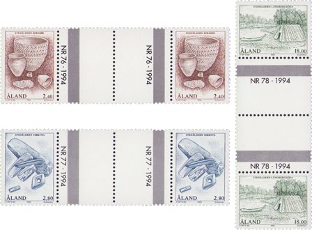 Åland - MICHEL 88-90 - Postfrisk gutterpairs