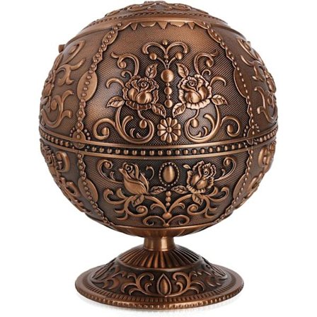 Vintage vindafvisende askebæger med låg bordplade bærbar cigaret