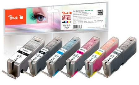 PEACH Ink PEACH PI100-313 Canon PGI-570XL/CLI-571XL Multi-6-Pack| bk, pbk, c, m, y, gy