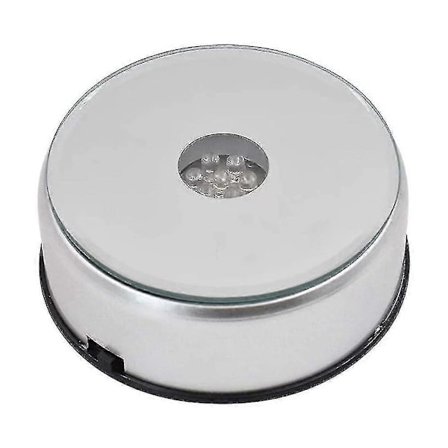 Drejeskive til udstilling af krystaller, glaskunst, LED farvet roterende krystaldisplaystand med USB-kabel