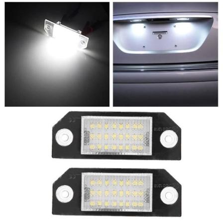 BELLE TECH 2st 24 LED-pärlor Nummerskyltslampa för Ford C-MAX Focus MK2