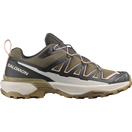 Salomon Men's X Ultra 360 Edge Hiking Shoes, Recycled Materials, Multi-Surface Grip, Controlled Ride, Grey/Purple/White, Size 8.5