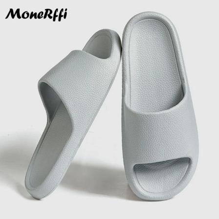 Sommer Tøfler Til Mænd Flip Flops Strand Sandaler Badeværelse Icke-Slips Slides Mænd Kvinder Tøfler Indendørs Sko Man Man Man Slipp Perre C Gray 38-39