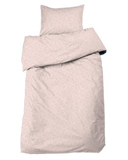 Sengetøysett Krepp småblomstrert 2 deler Rosa