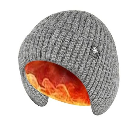 Stickade mössor Ullkepsar GRÅ Grå