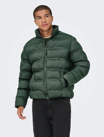 ONLY & SONS Onsunion Seamless Life Puffer Jacket Otw - Khaki green - M