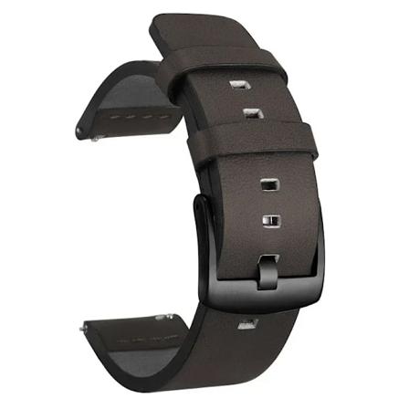 20Mm 22Mm Klockorm Snabb Release Läderrem För Samsung Galaxy Watch 3 Active2 40 44Mm Huwei Klocka G 2 Watchband 18 24Mm Grey Black 20mm