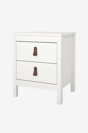 Tvilum - Madrid Nattduksbord 2 lådor - Vit - Sängbord - Från Homeroom