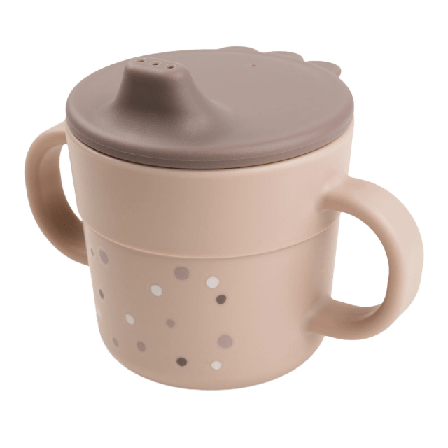 Done by Deer Foodie spout cup Happy dots Powder Mata & äta Flerfärgad Ø8 x H 9 cm 215 ml