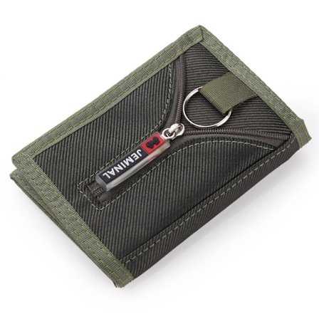 Student Tri-fold Plånbok Solid Färg Sömnad Nylon Plånbok Myntväska Kort Hållare