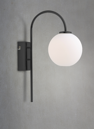 Ballon vegglampe - sort