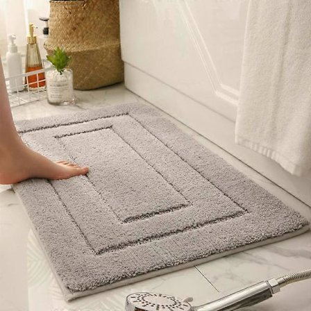 Kylpymatto, Erittäin Pehmeä Imukykyinen Premium Kylpymatto, Liukumaton Mukava Kylpymatto, Matto Kylpyammeeseen, Konepestävä, 40*60, L