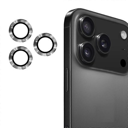 For iPhone 17 Pro Max/iPhone 17 Pro Camera Lens Protector ENKAY Hat-Prince Metal Ring Lens Protective Film