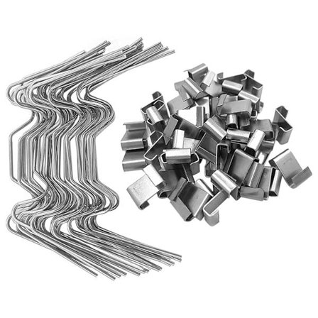 50 kappaletta, Z- ja W-muotoinen kasvihuonekiinnikkeiden sarja, W-muotoinen lasi G