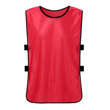 Scrimmage Treningsvest Mercerisert Bomull Lagtrening Øvingsvest for Utendørs Sport Fotball Basketball Volleyball Rød Barn