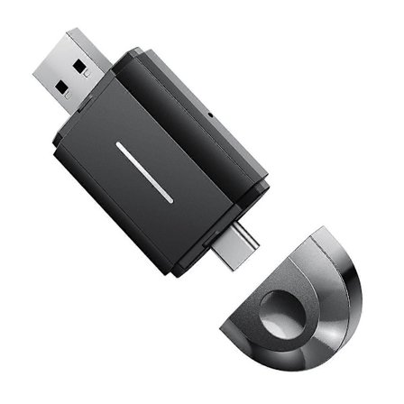 2-i-1 Trådløs CarPlay Adapter & Android Auto Trådløs Adapter, 5Ghz WiFi Type-C/USB Plug & Play Bil