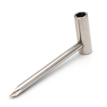 Akustisk gitarjusteringsverktøy i karbonstål med sekskantnøkkel, god ytelse