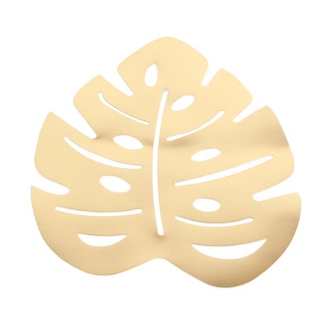 38 cm PVC Hole Leaf Hollow Out bordstablett Värmeisolering Heminredning Leaf Plattunderlägg Sköldpadda Back Leaf Placemat