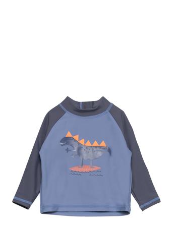 Baby T-Shirt W. Application Swimwear Swim Tops Navy Color Kids