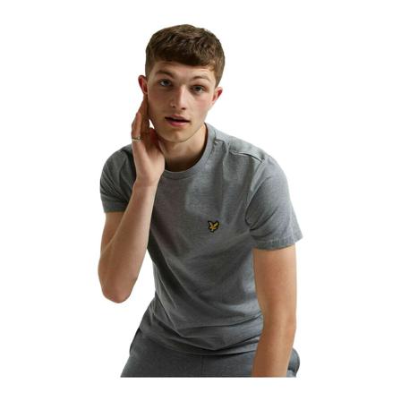 Lyle & Scott, Crew Neck Tee Mid Szary, Mężczyzna, Rozmiar: XL