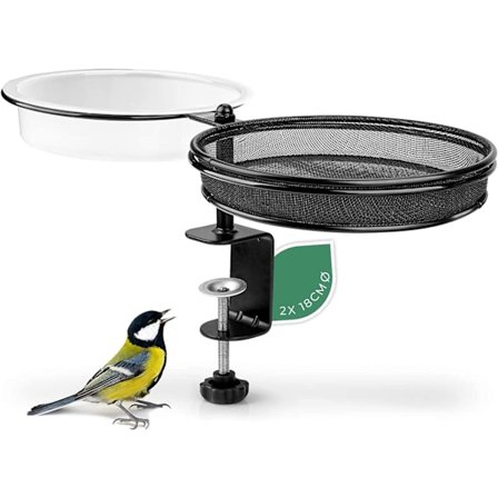 1 stk. Vennskapsfuglemater + Balkong Hengende Fuglebad Utendørs