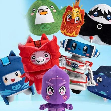 3kpl Lanky-box Pyjamanaamioitu mies Pehmeä Pehmolelu Sarjakuva Robotti Pehmo Söpö Laatikko Foxy Rocky täytetty tyynynukke Ihana lasten lahja NEW 8pcs