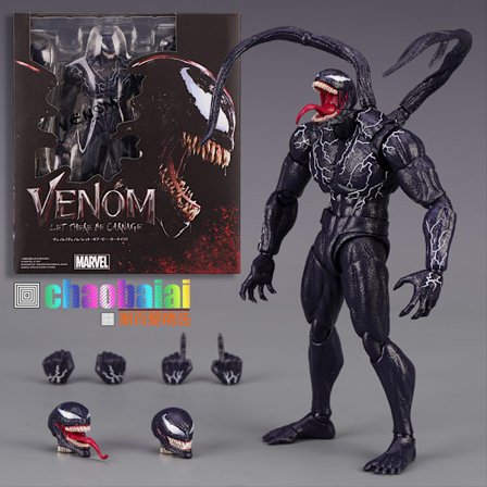Marvel Filmer SHF Venom Symbiote Fantastiska Spider-Man Venom Ledbar Actionfigur Modell Leksak Present_qcx