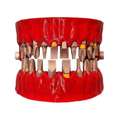 Tannbittholder Modelldesign for tannproteser Holder 28 Bits for Drive Drill Adapter Verktøy med bits