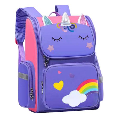 Barn Unicorn Ryggsäck Axelrem Reflex Skolväska Y