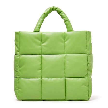 Håndtasker til kvinder Stor puffer mulepose LIME GRØN