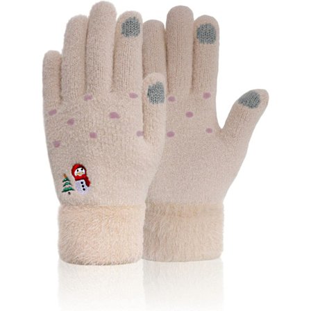 Dame Termiske Handsker - Dame Handsker Vinter, Strikket Varme Handsker