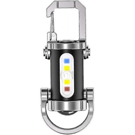 Uppladdningsbar LED-ficklampa med Power Bank, Mini Nyckelringsficklampa, Vattentät Nödficklampa i Fickformat, Standardficklampor Nyckelring Ficklampa 