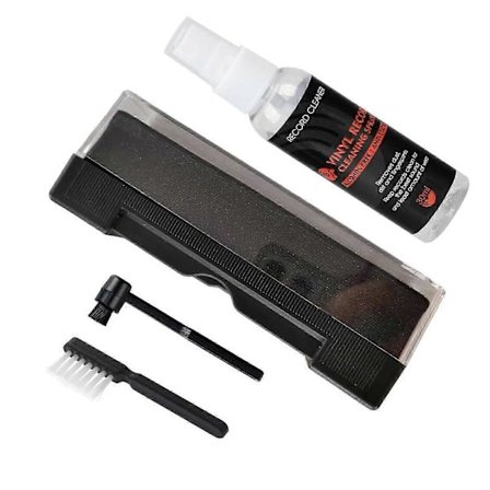 Komplet 4-i-1 Vinyl Rensesæt med Rensevæske til Audiofile og Pladeentusiaster Støvfjerner Værktøjer