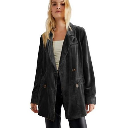 Dam sammetskavaj jacka vintage kontorsblazer jacka